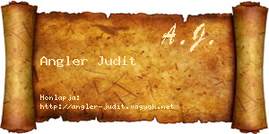 Angler Judit névjegykártya